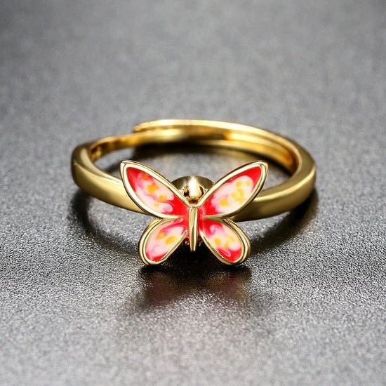 Bague papillon fidget bagues anti-anxiété réglables femmes fête bijoux  cadeau +f